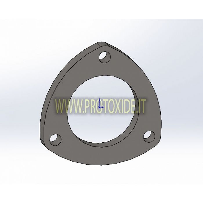 Triangular Exhaust Muffler Flange with 56mm Hole Flanges for Turbo, Downpipe and Wastegate