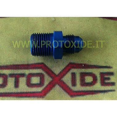 Nipple 3-8 NPT - 6AN raccordo dritto ergal blu maschio maschio Raccordi aereonautici per tubi benzina - olio - acqua