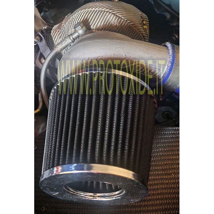 Black bicone intake air filter 3 different connections up to 102mm sports Engine Air Filters