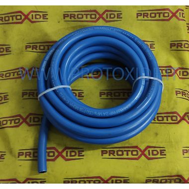 Brandstofslang synthetisch rubber 10mm inwendig Blauw Lichtblauw type PUSH LOCK AN6 Brandstofslangen gevlochten olieslangen en