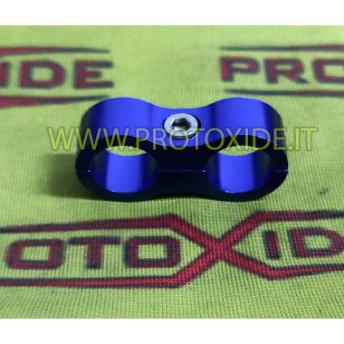 Abrazadera doble para manguera con separador de doble collar de aluminio 24mm Lazos de cuellos y V-Band Anillos