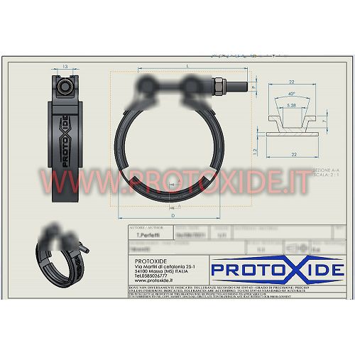 מהדק רצועת V טורבו ספירלת GARRETT GT25- GTX28 OUTLET מהדקים וטבעות Downpipe V-Band