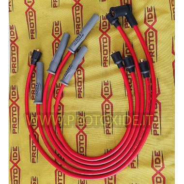 Cables de bujías Alfa Romeo Duetto 1600 3ª serie cola corta 1976-1982 rojo negro alta conductividad Cables de bujías