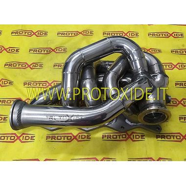 Collettore scarico acciaio inox Lancia Delta 2000 8v acciaio inox con wastegate esterna condotti maggiorati Collettori scaric...