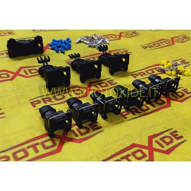 Electrical connectors and terminals kit for restoring Lancia Delta Turbo engine wiring Automotive electrical connectors