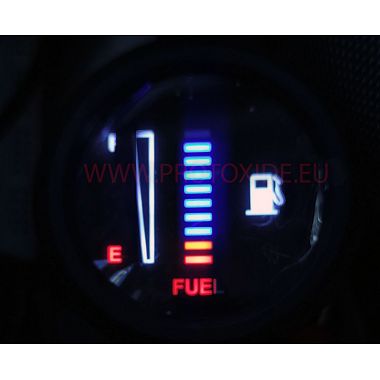 Manómetro digital de barra redonda con indicador de presión de nivel de gasolina o combustible 52mm Indicadores de nivel de