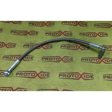 Oil delivery pipe in metal braiding Alfa Romeo Giulietta 1750 Turbo Garrett GT GTX Oil pipes and fittings for turbochargers