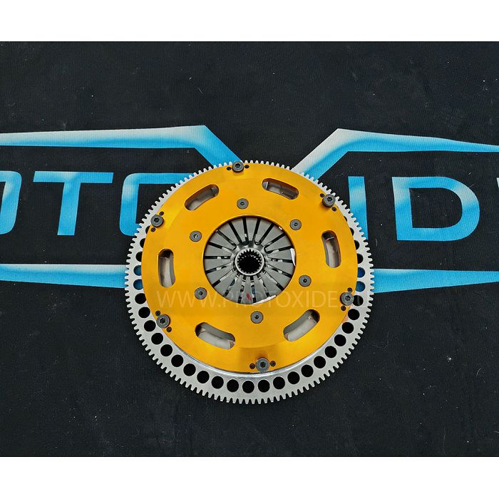 Kit volant moteur embrayage double disque renforcé en cuivre pour Lancia Delta S4 23 rainures Kit volant moteur embrayage