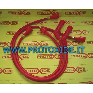 Zündkerzenkabel Fiat 500, hochleitfähig, rot, überdimensioniert, 8,5 mm, fahrzeugspezifische Zündkerzenkabel