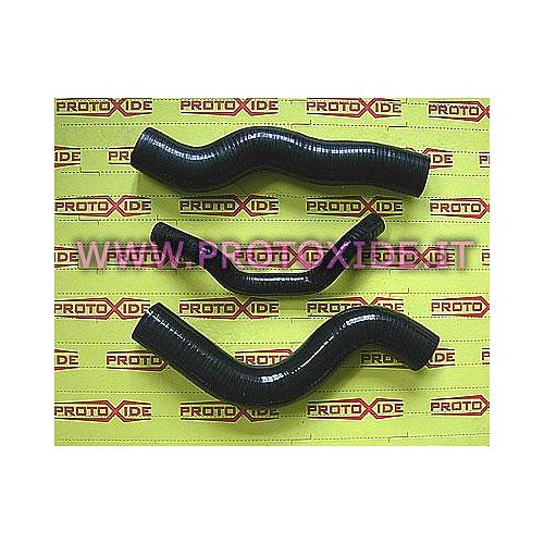 Black silicone hose sleeves radiator water Lancia Delta 2000 8-16v 2 pieces Specific hoses for cars