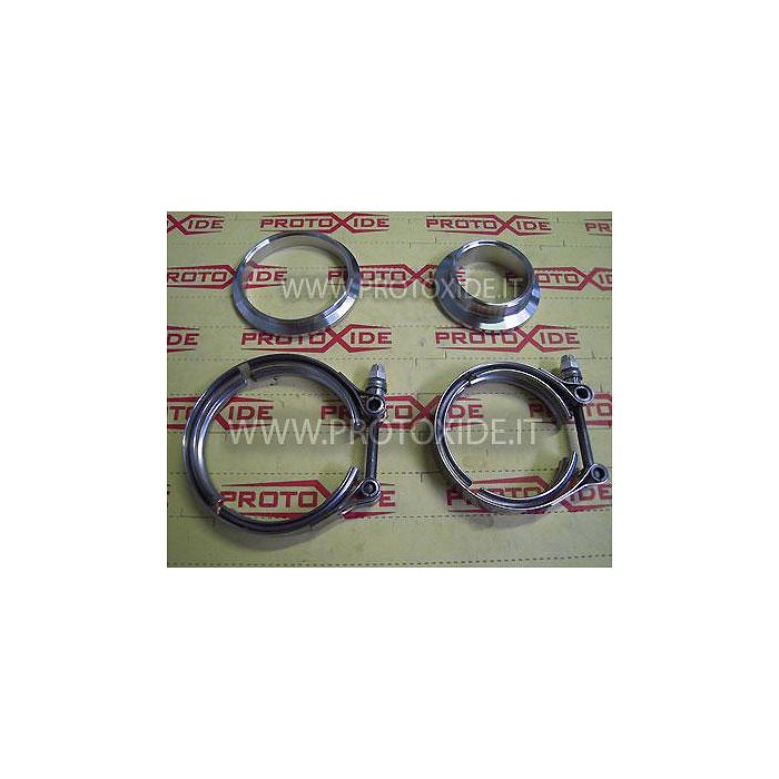 Kit fascette Vband flange per Turbocompressore Garrett Gt28-GT30-GT35 con chiocciola Tial ingresso e uscita collettore scaric...